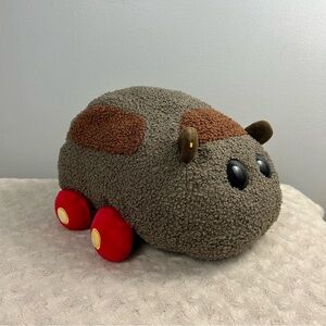 Pui Pui Molcar Hamster Plush Stuffed Animal Car Toy Brown Red Fuzzy Sherpa